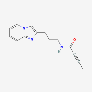 N-(3-Imidazo[1,2-a]pyridin-2-ylpropyl)but-2-ynamide