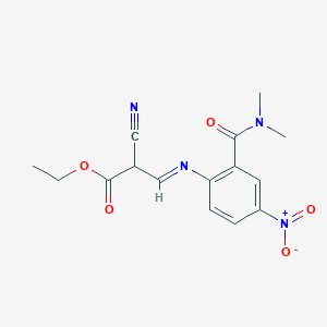 Ethyl 2-cyano-3-((2-(dimethylcarbamoyl)-4-nitrophenyl)imino)propanoate