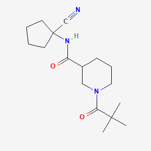 molecular formula C17H27N3O2 B2776883 N-(1-cyanocyclopentyl)-1-(2,2-dimethylpropanoyl)piperidine-3-carboxamide CAS No. 1627284-45-0