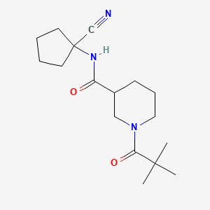 N-(1-cyanocyclopentyl)-1-(2,2-dimethylpropanoyl)piperidine-3-carboxamide