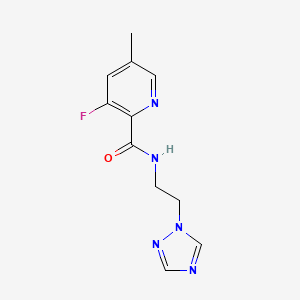 molecular formula C11H12FN5O B2776886 3-fluoro-5-methyl-N-[2-(1H-1,2,4-triazol-1-yl)ethyl]pyridine-2-carboxamide CAS No. 2415509-75-8