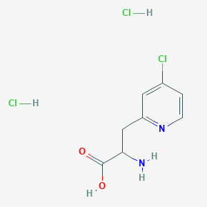 2-Amino-3-(4-chloropyridin-2-yl)propanoic acid;dihydrochloride
