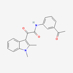 N-(3-acetylphenyl)-2-(1,2-dimethyl-1H-indol-3-yl)-2-oxoacetamide