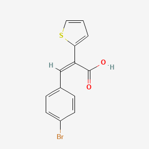 molecular formula C13H9BrO2S B2776894 3-(4-Bromophenyl)-2-thien-2-ylacrylic acid CAS No. 37094-46-5