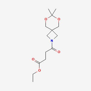 Ethyl 4-(7,7-dimethyl-6,8-dioxa-2-azaspiro[3.5]nonan-2-yl)-4-oxobutanoate