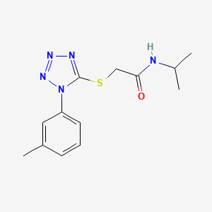molecular formula C13H17N5OS B2776902 N-isopropyl-2-((1-(m-tolyl)-1H-tetrazol-5-yl)thio)acetamide CAS No. 874467-83-1