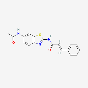 N-(6-acetamidobenzo[d]thiazol-2-yl)cinnamamide