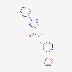 N-((2-(furan-2-yl)pyridin-4-yl)methyl)-2-phenyl-2H-1,2,3-triazole-4-carboxamide