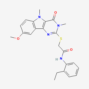 N-{3-[3-(5-methoxy-3-methyl-1-benzofuran-2-yl)-1,2,4-oxadiazol-5-yl]-2-methylphenyl}acetamide