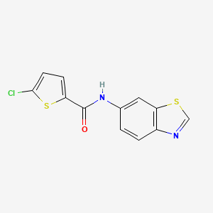 molecular formula C12H7ClN2OS2 B2776929 N-(benzo[d]thiazol-6-yl)-5-chlorothiophene-2-carboxamide CAS No. 899732-66-2