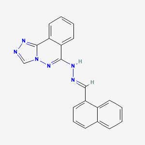 molecular formula C20H14N6 B2776930 (E)-6-(2-(naphthalen-1-ylmethylene)hydrazinyl)-[1,2,4]triazolo[3,4-a]phthalazine CAS No. 489413-52-7