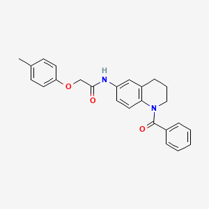 molecular formula C25H24N2O3 B2776934 N-(1-benzoyl-1,2,3,4-tetrahydroquinolin-6-yl)-2-(4-methylphenoxy)acetamide CAS No. 371206-51-8
