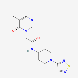 molecular formula C15H20N6O2S B2776935 N-(1-(1,2,5-thiadiazol-3-yl)piperidin-4-yl)-2-(4,5-dimethyl-6-oxopyrimidin-1(6H)-yl)acetamide CAS No. 2194908-13-7