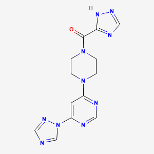 (4-(6-(1H-1,2,4-triazol-1-yl)pyrimidin-4-yl)piperazin-1-yl)(1H-1,2,4-triazol-5-yl)methanone