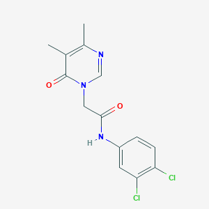 molecular formula C14H13Cl2N3O2 B2776998 N-(3,4-二氯苯基)-2-(4,5-二甲基-6-氧代嘧啶-1(6H)-基)乙酰胺 CAS No. 1251570-49-6