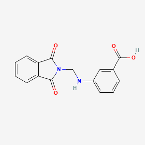 molecular formula C16H12N2O4 B2777000 3-{[(1,3-dioxo-1,3-dihydro-2H-isoindol-2-yl)methyl]amino}benzoic acid CAS No. 153395-88-1