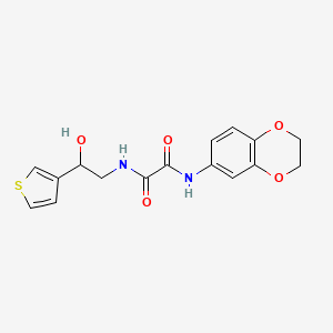 molecular formula C16H16N2O5S B2777002 N'-(2,3-dihydro-1,4-benzodioxin-6-yl)-N-[2-hydroxy-2-(thiophen-3-yl)ethyl]ethanediamide CAS No. 1251548-65-8