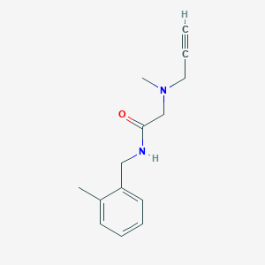 molecular formula C14H18N2O B2777003 N-[(2-Methylphenyl)methyl]-2-[methyl(prop-2-ynyl)amino]acetamide CAS No. 1825463-20-4