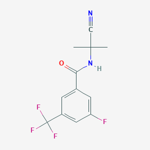 molecular formula C12H10F4N2O B2777018 N-(2-Cyanopropan-2-yl)-3-fluoro-5-(trifluoromethyl)benzamide CAS No. 1444409-80-6