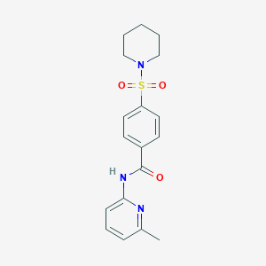 molecular formula C18H21N3O3S B2777044 N-(6-methylpyridin-2-yl)-4-(piperidine-1-sulfonyl)benzamide CAS No. 313529-16-7