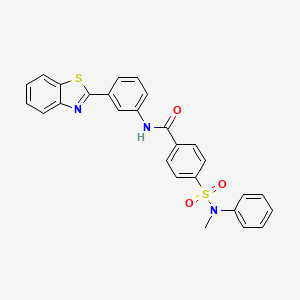 N-[3-(1,3-benzothiazol-2-yl)phenyl]-4-[methyl(phenyl)sulfamoyl]benzamide