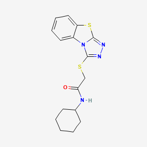 N-cyclohexyl-2-([1,2,4]triazolo[3,4-b][1,3]benzothiazol-1-ylsulfanyl)acetamide
