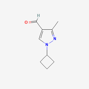 molecular formula C9H12N2O B2777054 1-cyclobutyl-3-methyl-1H-pyrazole-4-carbaldehyde CAS No. 1558215-65-8
