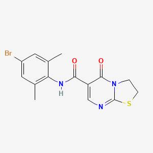 molecular formula C15H14BrN3O2S B2777057 N-(4-bromo-2,6-dimethylphenyl)-5-oxo-3,5-dihydro-2H-thiazolo[3,2-a]pyrimidine-6-carboxamide CAS No. 497072-56-7