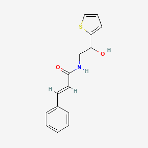 molecular formula C15H15NO2S B2777063 (2E)-N-[2-hydroxy-2-(thiophen-2-yl)ethyl]-3-phenylprop-2-enamide CAS No. 1351664-14-6
