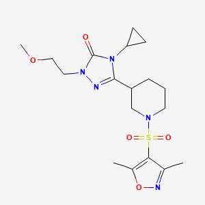 4-cyclopropyl-3-(1-((3,5-dimethylisoxazol-4-yl)sulfonyl)piperidin-3-yl)-1-(2-methoxyethyl)-1H-1,2,4-triazol-5(4H)-one