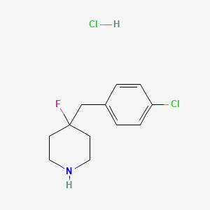 4-[(4-Chlorophenyl)methyl]-4-fluoropiperidine hydrochloride