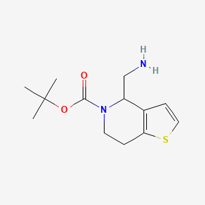 molecular formula C13H20N2O2S B2777077 tert-butyl 4-(aminomethyl)-4H,5H,6H,7H-thieno[3,2-c]pyridine-5-carboxylate CAS No. 2413896-98-5