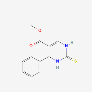 B2777080 Ethyl 6-methyl-4-phenyl-2-thioxo-1,2,3,4-tetrahydropyrimidine-5-carboxylate CAS No. 33458-26-3