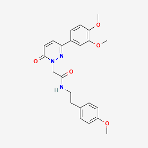 molecular formula C23H25N3O5 B2777082 2-(3-(3,4-dimethoxyphenyl)-6-oxopyridazin-1(6H)-yl)-N-(4-methoxyphenethyl)acetamide CAS No. 941882-88-8
