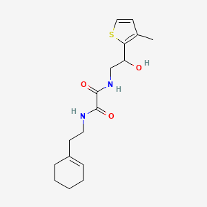 molecular formula C17H24N2O3S B2777083 N'-[2-(cyclohex-1-en-1-yl)ethyl]-N-[2-hydroxy-2-(3-methylthiophen-2-yl)ethyl]ethanediamide CAS No. 1351630-41-5