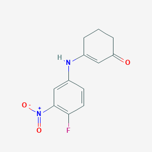 3-[(4-Fluoro-3-nitrophenyl)amino]cyclohex-2-en-1-one