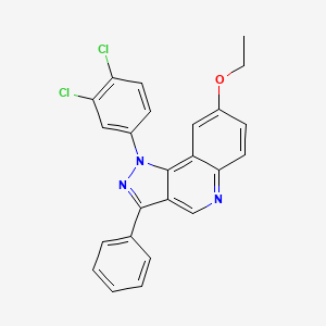 molecular formula C24H17Cl2N3O B2777091 1-(3,4-dichlorophenyl)-8-ethoxy-3-phenyl-1H-pyrazolo[4,3-c]quinoline CAS No. 901044-21-1