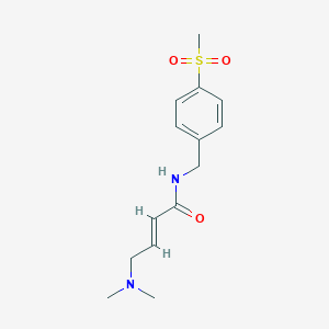 (E)-4-(Dimethylamino)-N-[(4-methylsulfonylphenyl)methyl]but-2-enamide