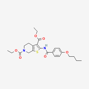 diethyl 2-(4-butoxybenzamido)-4,5-dihydrothieno[2,3-c]pyridine-3,6(7H)-dicarboxylate