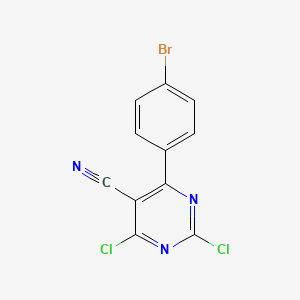 4-(4-Bromophenyl)-2,6-dichloropyrimidine-5-carbonitrile