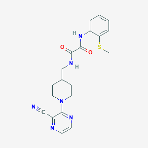 N1-((1-(3-cyanopyrazin-2-yl)piperidin-4-yl)methyl)-N2-(2-(methylthio)phenyl)oxalamide