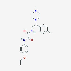 molecular formula C24H32N4O3 B2777119 N'-(4-ethoxyphenyl)-N-[2-(4-methylphenyl)-2-(4-methylpiperazin-1-yl)ethyl]ethanediamide CAS No. 898432-62-7