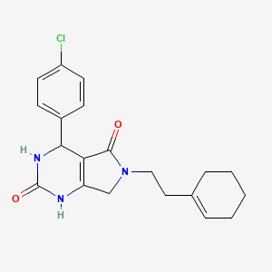 4-(4-chlorophenyl)-6-(2-(cyclohex-1-en-1-yl)ethyl)-3,4,6,7-tetrahydro-1H-pyrrolo[3,4-d]pyrimidine-2,5-dione