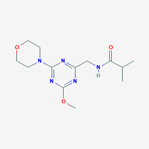 N-((4-methoxy-6-morpholino-1,3,5-triazin-2-yl)methyl)isobutyramide