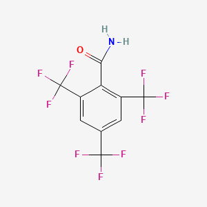 molecular formula C10H4F9NO B2777125 2,4,6-Tris(trifluoromethyl)benzamide CAS No. 25753-21-3