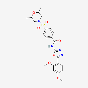 N-(5-(2,4-dimethoxyphenyl)-1,3,4-oxadiazol-2-yl)-4-((2,6-dimethylmorpholino)sulfonyl)benzamide
