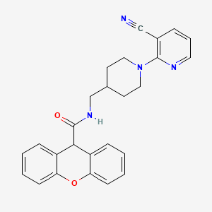 N-((1-(3-cyanopyridin-2-yl)piperidin-4-yl)methyl)-9H-xanthene-9-carboxamide