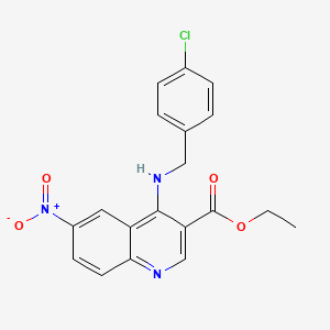 Ethyl 4-[(4-chlorobenzyl)amino]-6-nitro-3-quinolinecarboxylate
