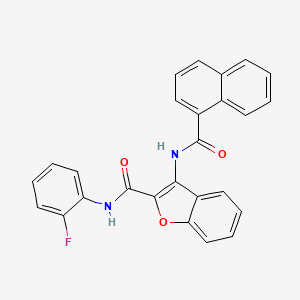 3-(1-naphthamido)-N-(2-fluorophenyl)benzofuran-2-carboxamide