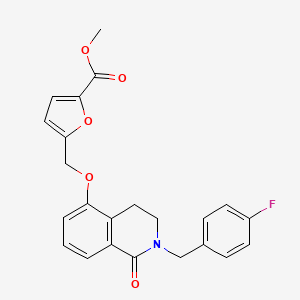Methyl 5-(((2-(4-fluorobenzyl)-1-oxo-1,2,3,4-tetrahydroisoquinolin-5-yl)oxy)methyl)furan-2-carboxylate